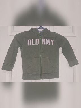 Old Navy Kids Olive Green Zip-Up Hoodie